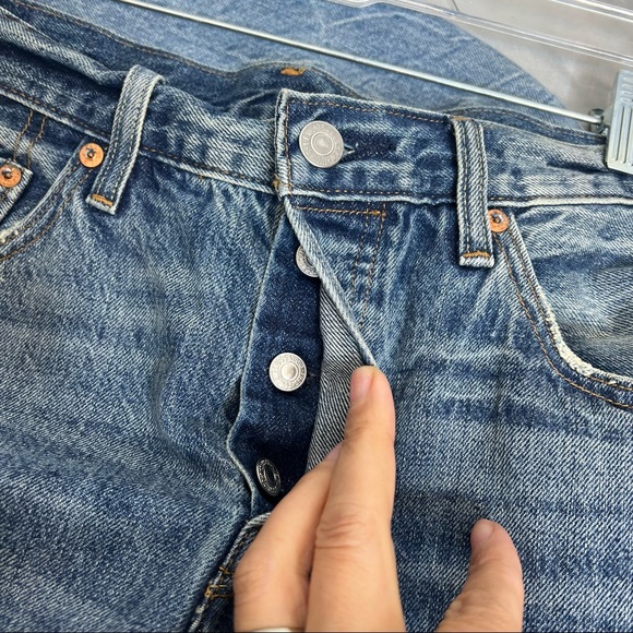 Levi’s 501 Patchwork Ragged Lands Denim Jeans - Picture 8 of 13